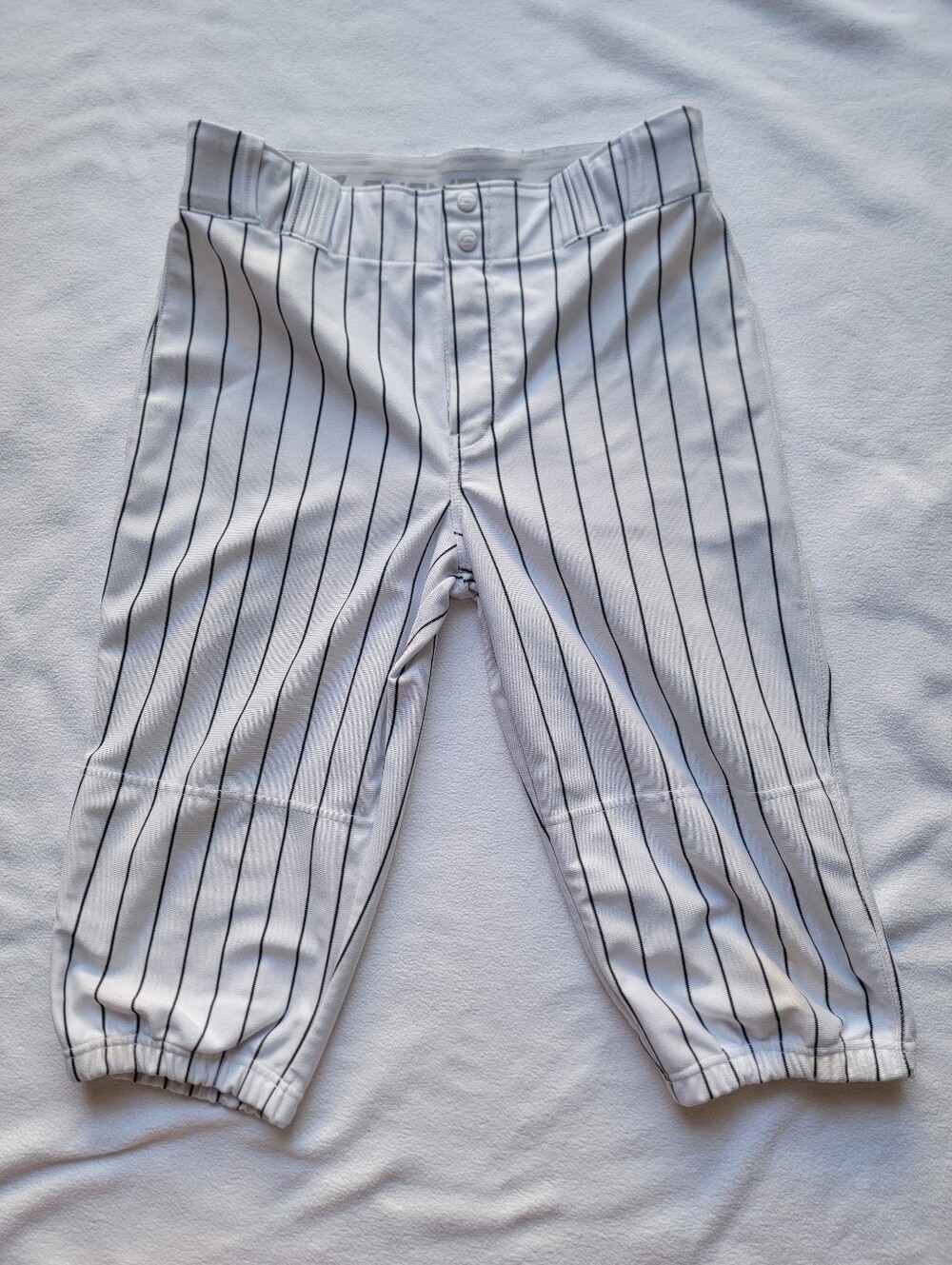 Champro Adult Men Large Baseball Uniform Pants Knickers White W/ Black Pinstripe